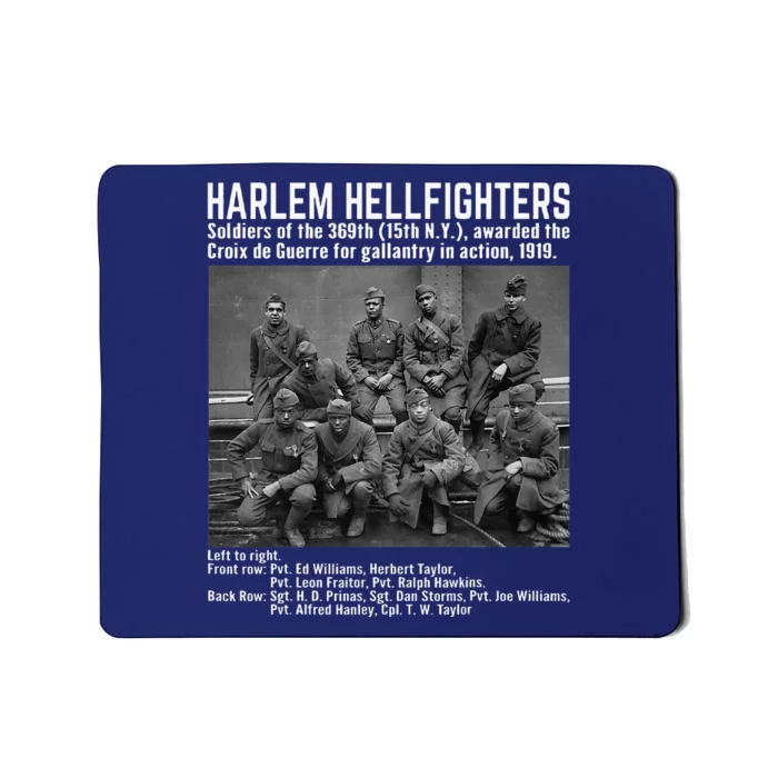 Black Military History USA Black History Harlem Hellfighters Mousepad