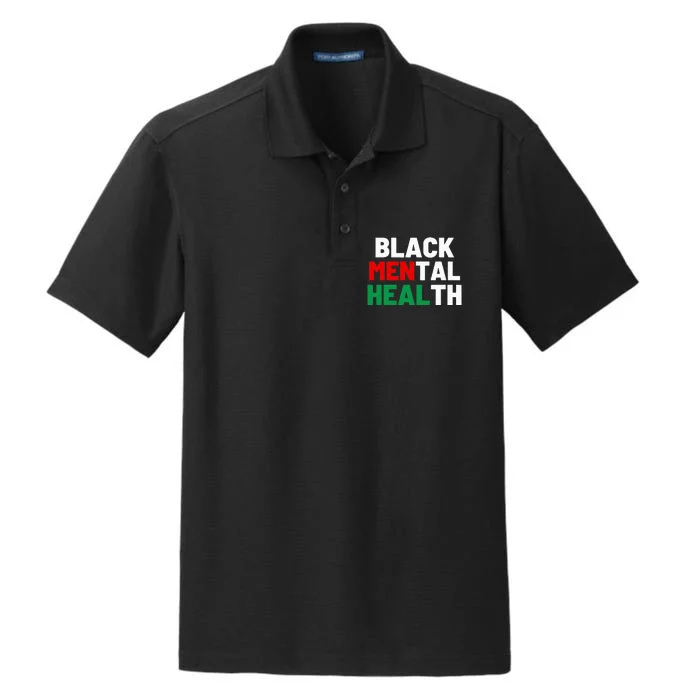 Black Mental Health Matters Dry Zone Grid Performance Polo