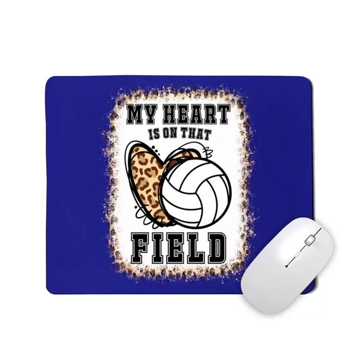 Bleached My Heart Is On That Field Volleyball Game Day Vibes Cool Gift Mousepad