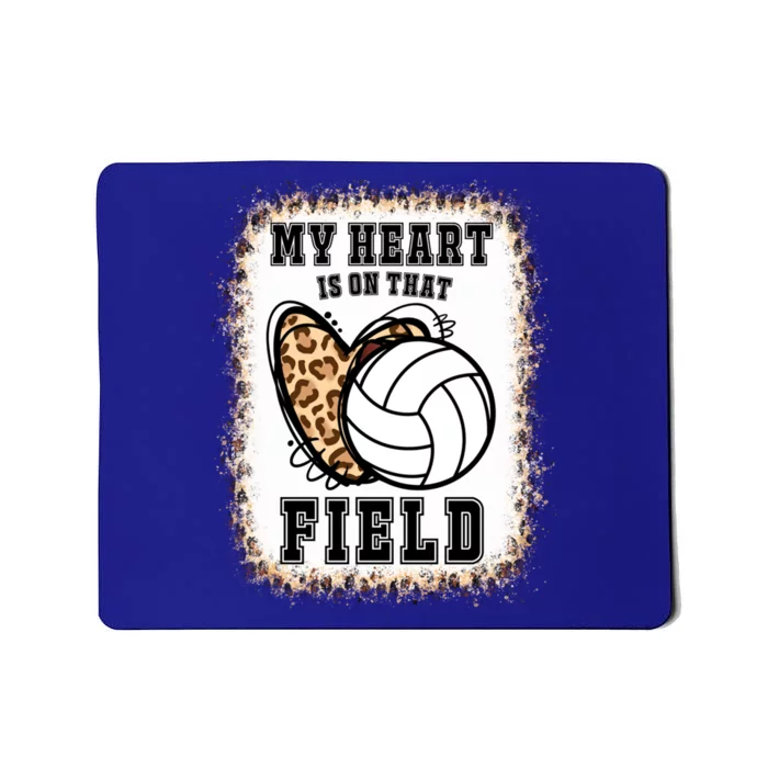 Bleached My Heart Is On That Field Volleyball Game Day Vibes Cool Gift Mousepad