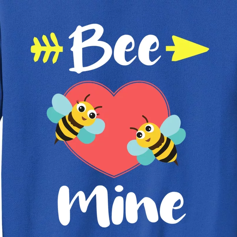 Bee Mine Heart Joke Pun Funny Valentines Day Gift Cute Gift Sweatshirt