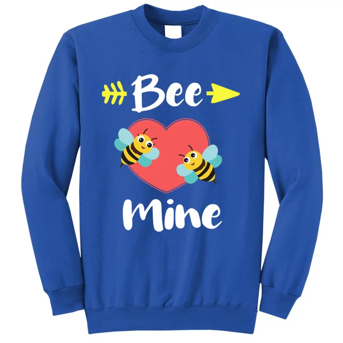 Bee Mine Heart Joke Pun Funny Valentines Day Gift Cute Gift Sweatshirt