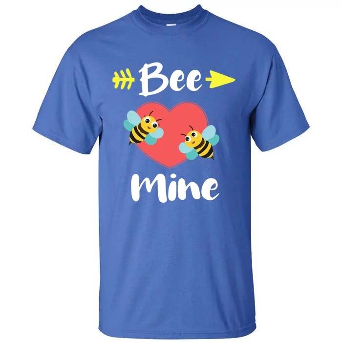 Bee Mine Heart Joke Pun Funny Valentines Day Gift Cute Gift Tall T-Shirt