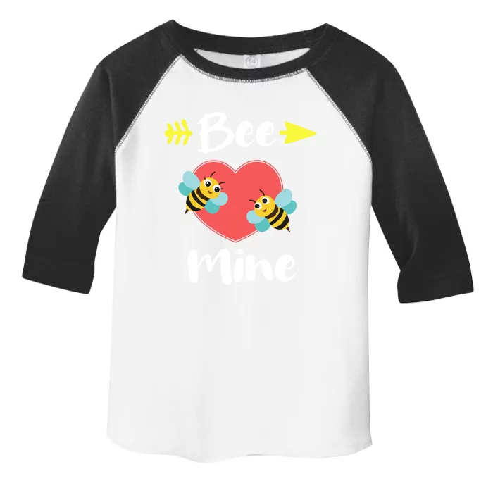 Bee Mine Heart Joke Pun Funny Valentines Day Gift Cute Gift Toddler Fine Jersey T-Shirt