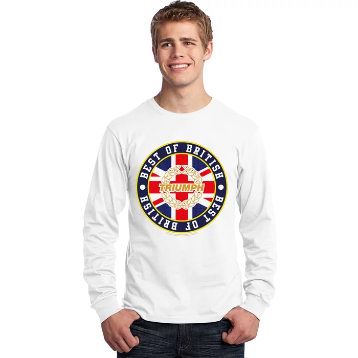 British Motor Heritage Triumph Laurel Logo Best Of British Long Sleeve Shirt