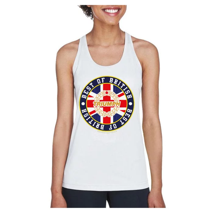 British Motor Heritage Triumph Laurel Logo Best Of British Women's Racerback Tank