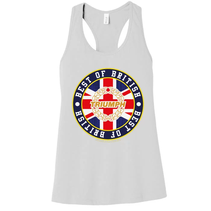 British Motor Heritage Triumph Laurel Logo Best Of British Women's Racerback Tank