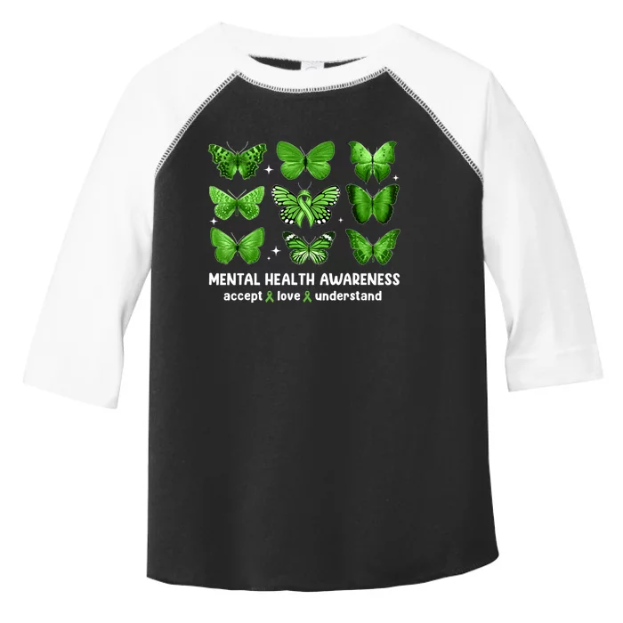 Butterfly Mental Health Awareness Accept Love Understand Toddler Fine Jersey T-Shirt