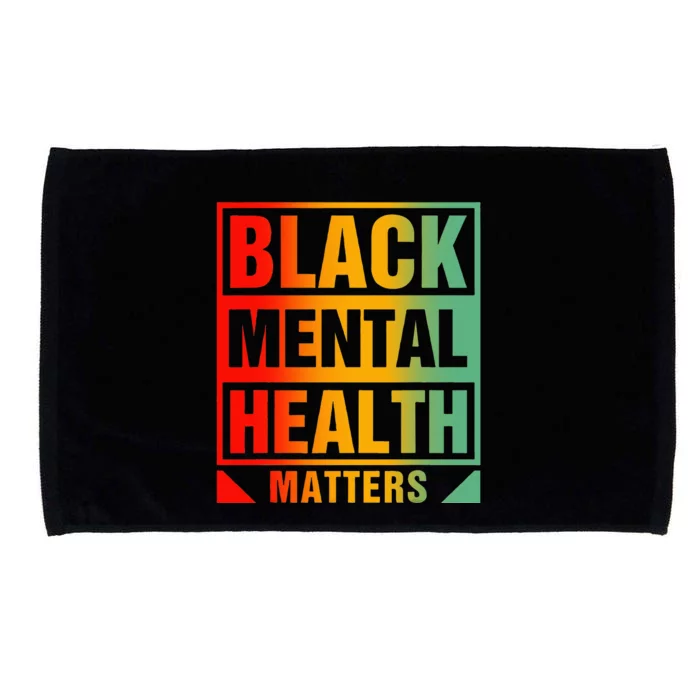 Black Mental Health Matters Human Brain Counselor Therapist Microfiber Hand Towel