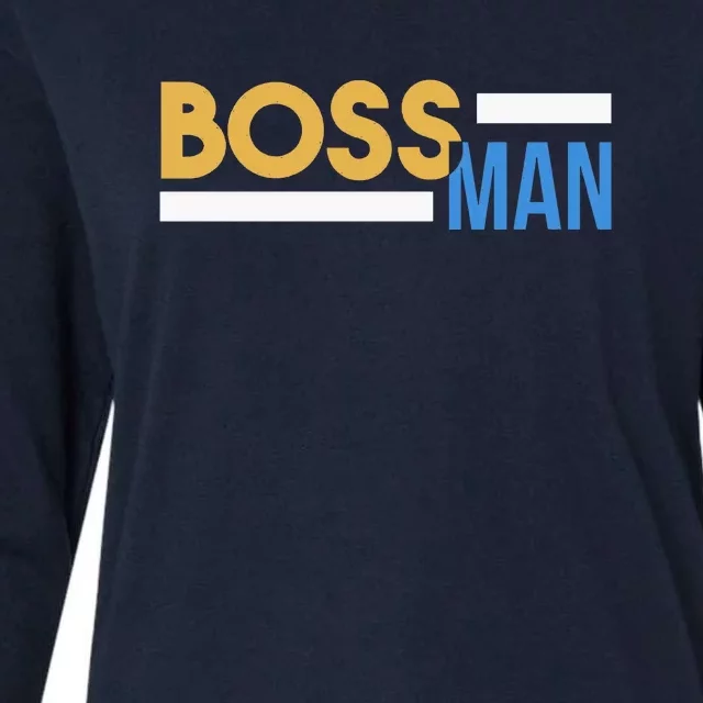 Boss Man Hoodie | Funny Womens Cotton Relaxed Long Sleeve T-Shirt