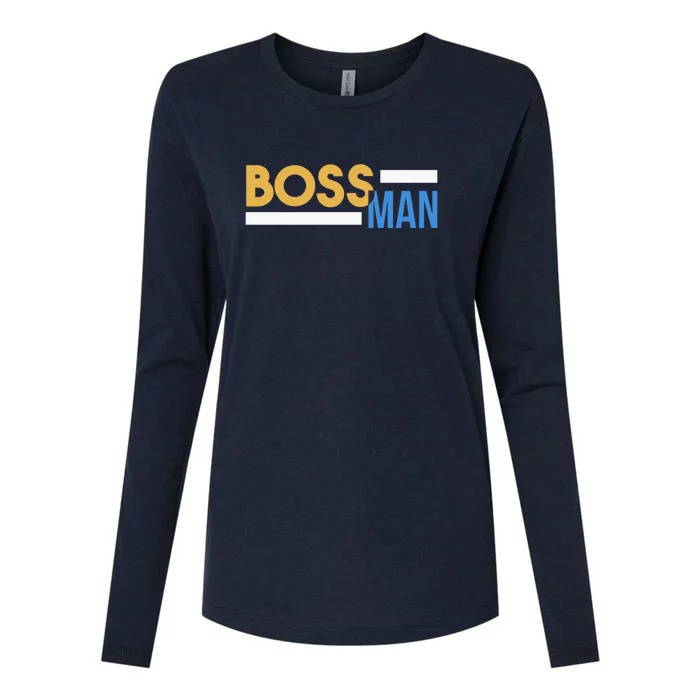 Boss Man Hoodie | Funny Womens Cotton Relaxed Long Sleeve T-Shirt