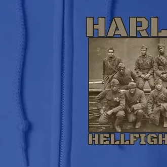 Black Military History Usa Black History Harlem Hellfighters Gift Full Zip Hoodie