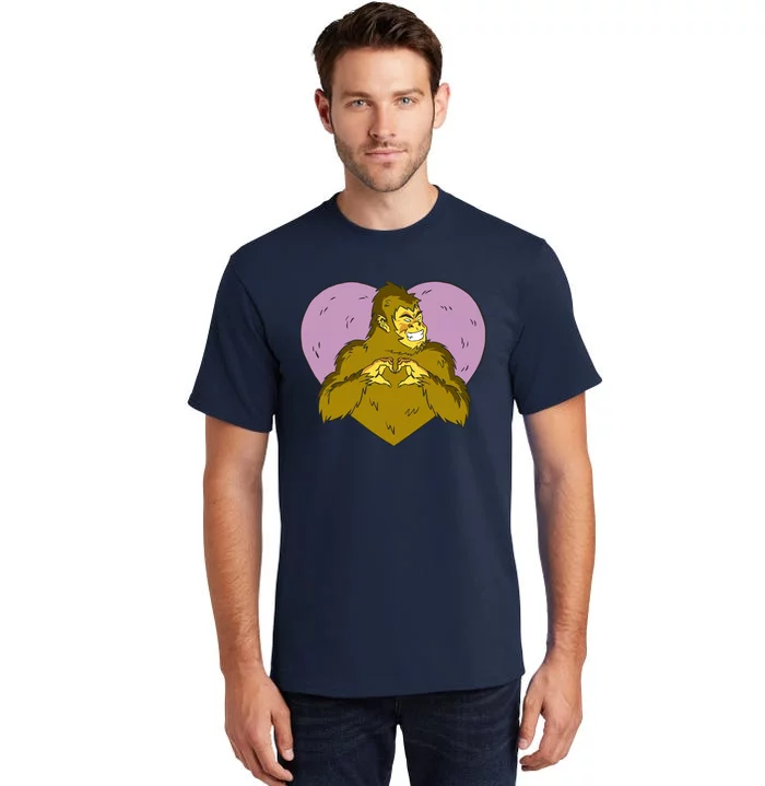 Bigfoot Monster Heart Cute Gift Tall T-Shirt