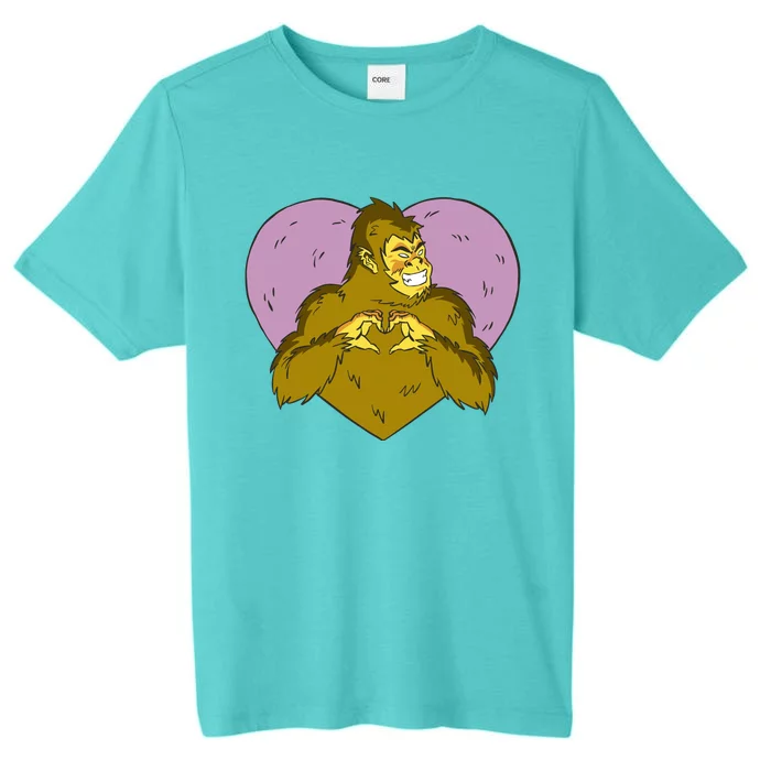 Bigfoot Monster Heart Cute Gift ChromaSoft Performance T-Shirt