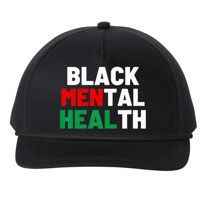 Black Mental Health Matters Snapback Five-Panel Rope Hat