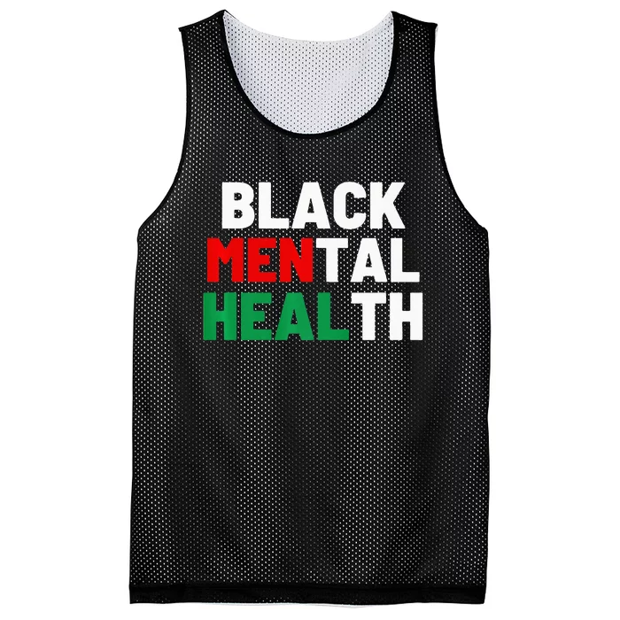 Black Mental Health Matters Mesh Reversible Basketball Jersey Tank