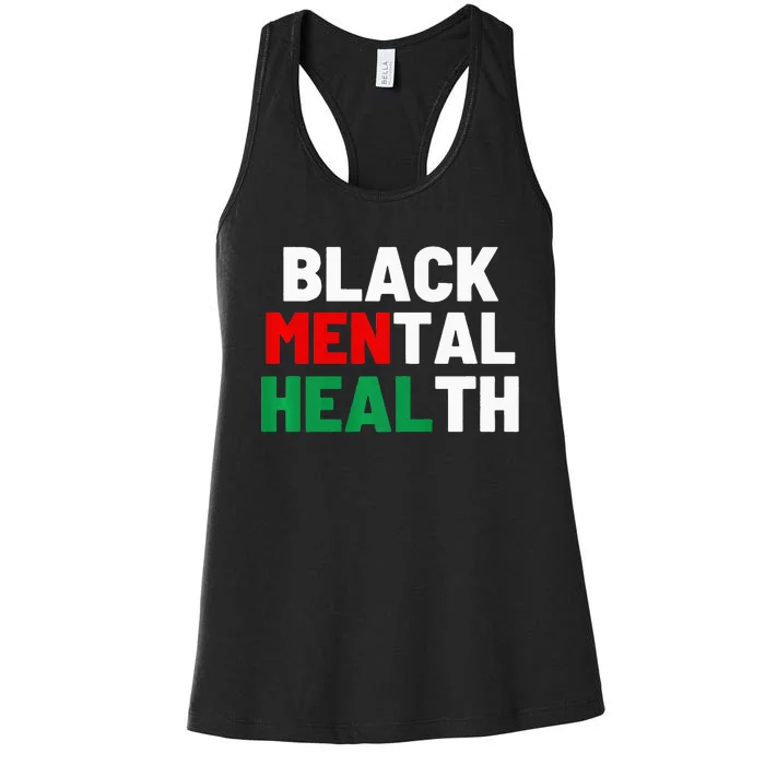 Black Mental Health Matters Women's Racerback Tank