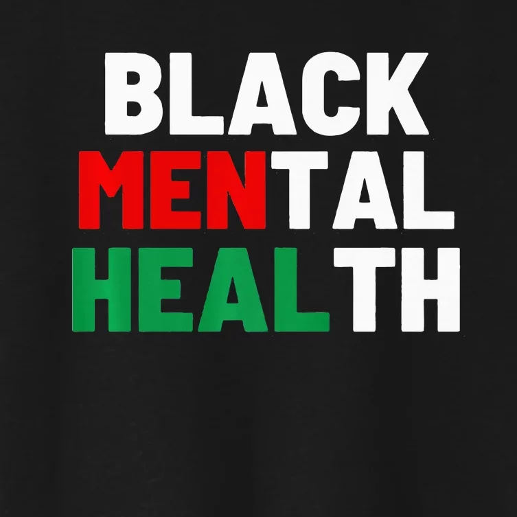 Black Mental Health Matters Women's Crop Top Tee