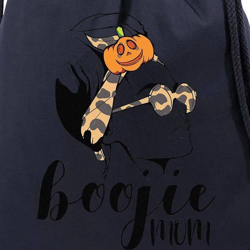 Boojie Mom Halloween Costume Mom Pumpkin Mommy Gift Drawstring Bag