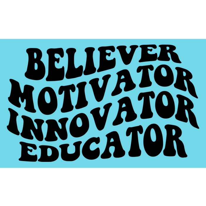 Believer Motivator Innovator Educator Retro Gift Bumper Sticker