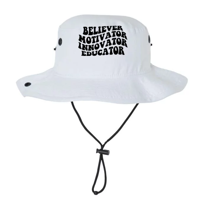 Believer Motivator Innovator Educator Retro Gift Legacy Cool Fit Booney Bucket Hat