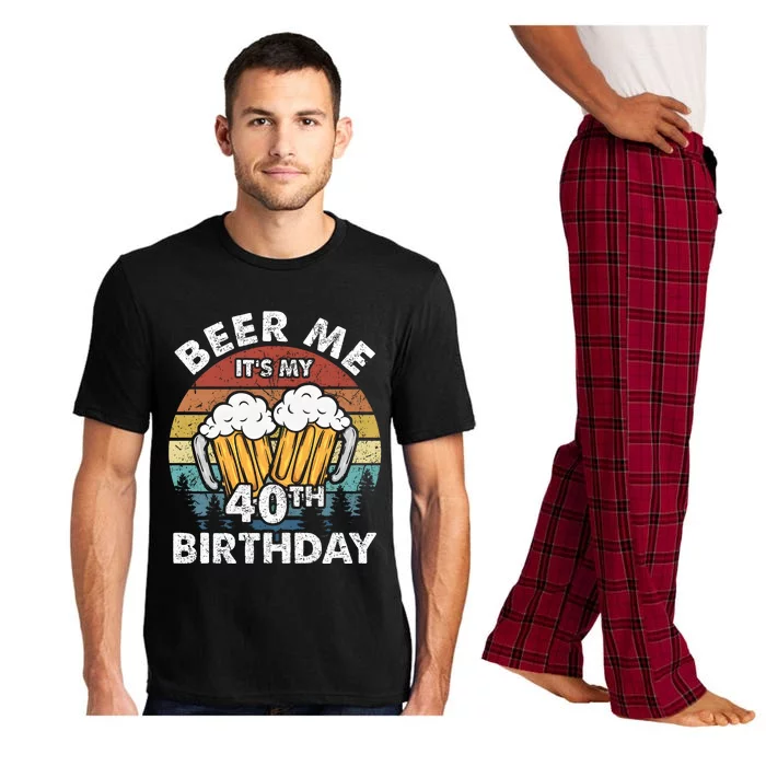 Beer Me Its My 40th Birthday Vintage Pajama Set