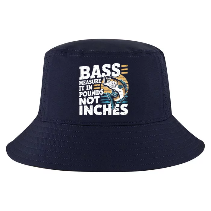 Bass Measure It In Pounds Not Inches Bass Fishing Gift Cool Comfort Performance Bucket Hat