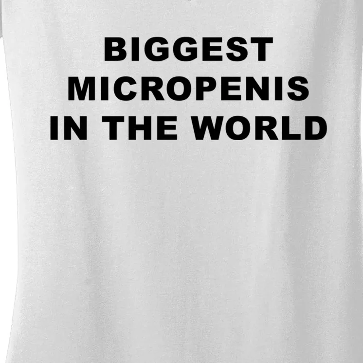 Biggest Micropenis In The World Top Trending Women's V-Neck T-Shirt