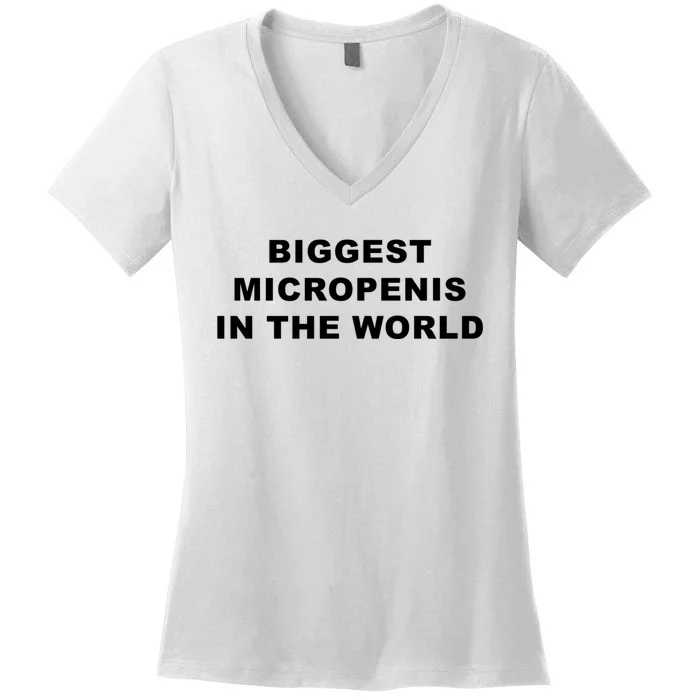 Biggest Micropenis In The World Top Trending Women's V-Neck T-Shirt