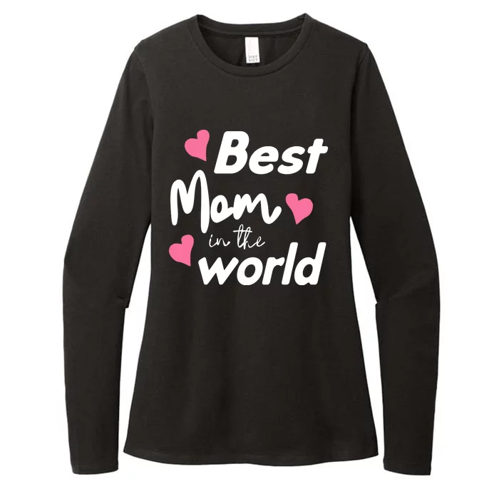 Best Mom In The World Mothers Day Heart Womens CVC Long Sleeve Shirt