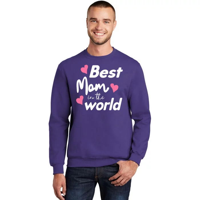 Best Mom In The World Mothers Day Heart Sweatshirt