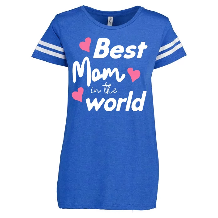 Best Mom In The World Mothers Day Heart Enza Ladies Jersey Football T-Shirt