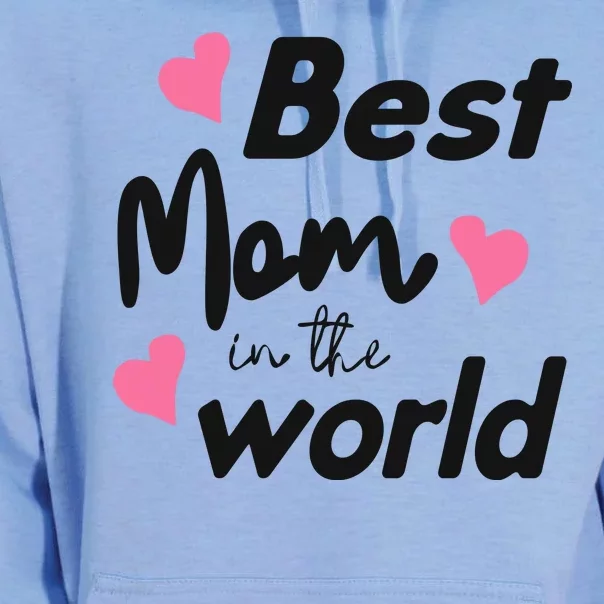 Best Mom In The World Mothers Day Heart Unisex Surf Hoodie