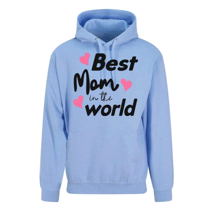 Best Mom In The World Mothers Day Heart Unisex Surf Hoodie