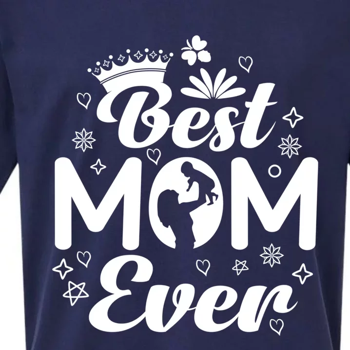 Best Mom In The History Of Ever Mothers Day For Mommy Gift Sueded Cloud Jersey T-Shirt