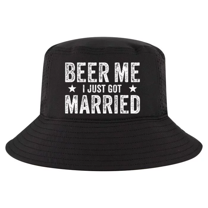 Beer Me I Just Got Married Funny Marriage Groom Bride Cool Comfort Performance Bucket Hat