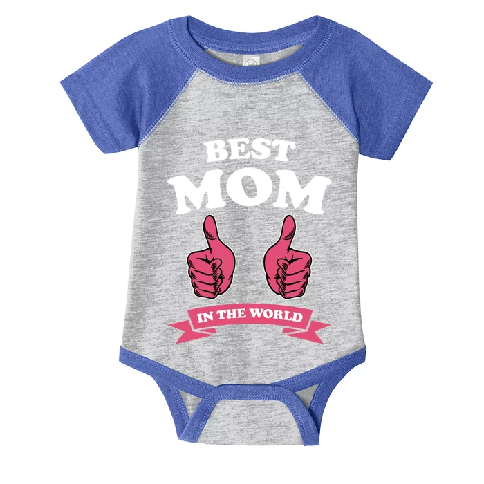 Best Mom In The World Mother Cute Gift Infant Baby Jersey Bodysuit