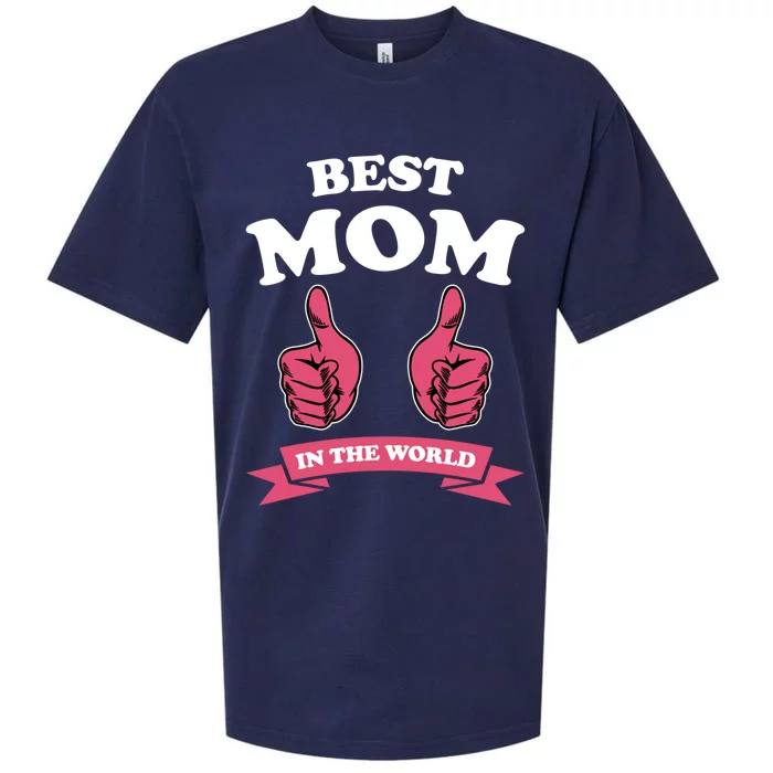 Best Mom In The World Mother Cute Gift Sueded Cloud Jersey T-Shirt