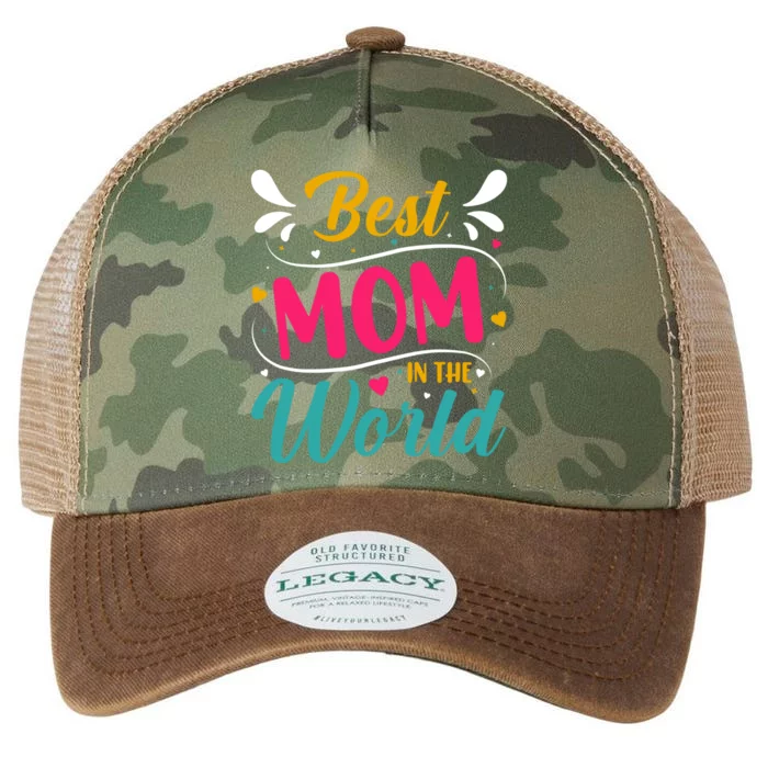 Best Mom In The World Mother's Day Mom Gift Legacy Tie Dye Trucker Hat