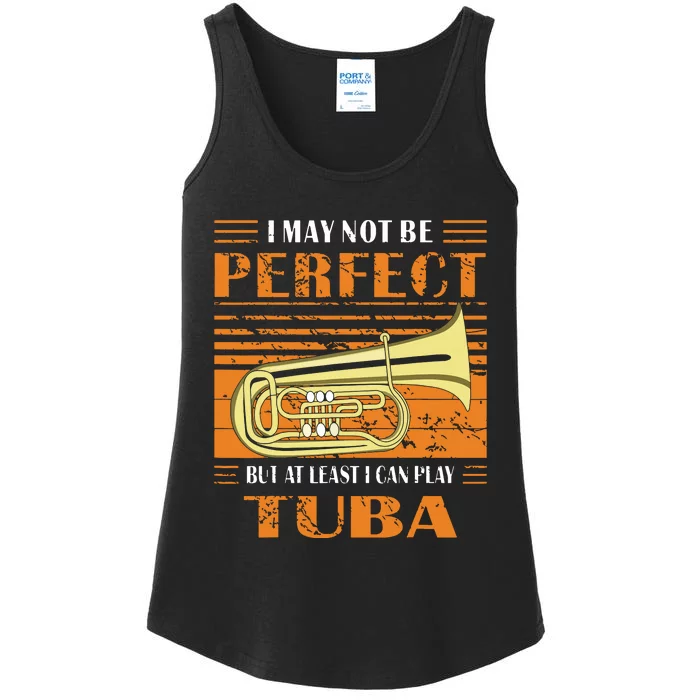 Brass Music Ich Bin Vielleicht Nicht Perfekt Tuba Brass Tuba Ladies Essential Tank