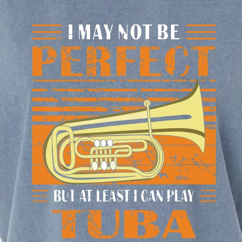 Brass Music Ich Bin Vielleicht Nicht Perfekt Tuba Brass Tuba Garment-Dyed Women's Muscle Tee