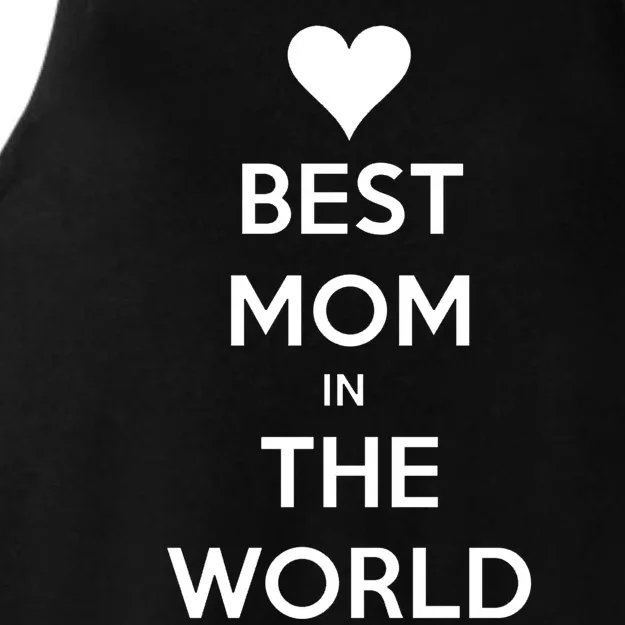 Best Mom In The World Heart Gift Ladies Tri-Blend Wicking Tank