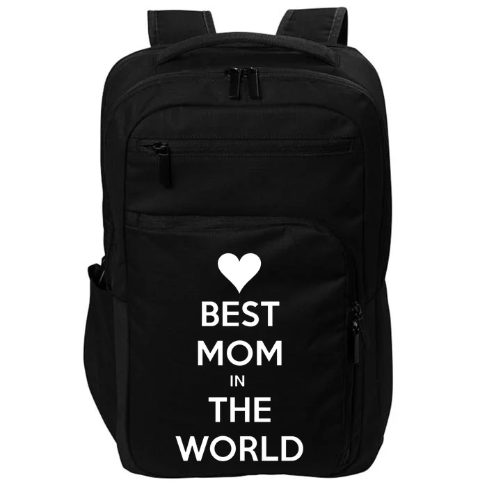 Best Mom In The World Heart Gift Impact Tech Backpack