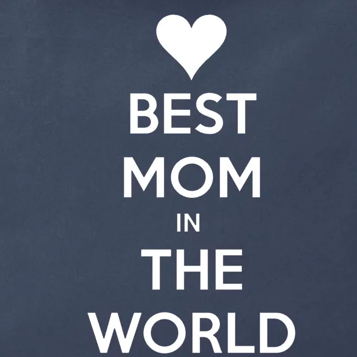 Best Mom In The World Heart Gift Zip Tote Bag