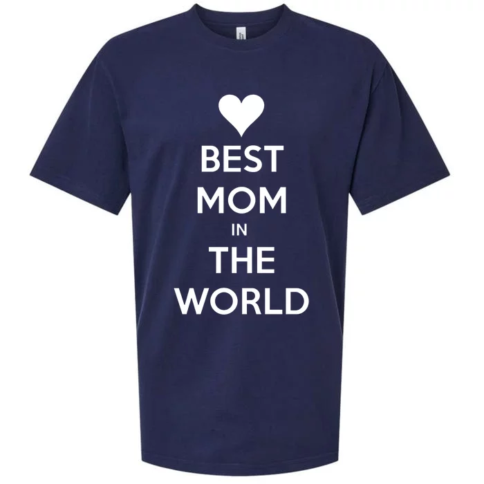 Best Mom In The World Heart Gift Sueded Cloud Jersey T-Shirt