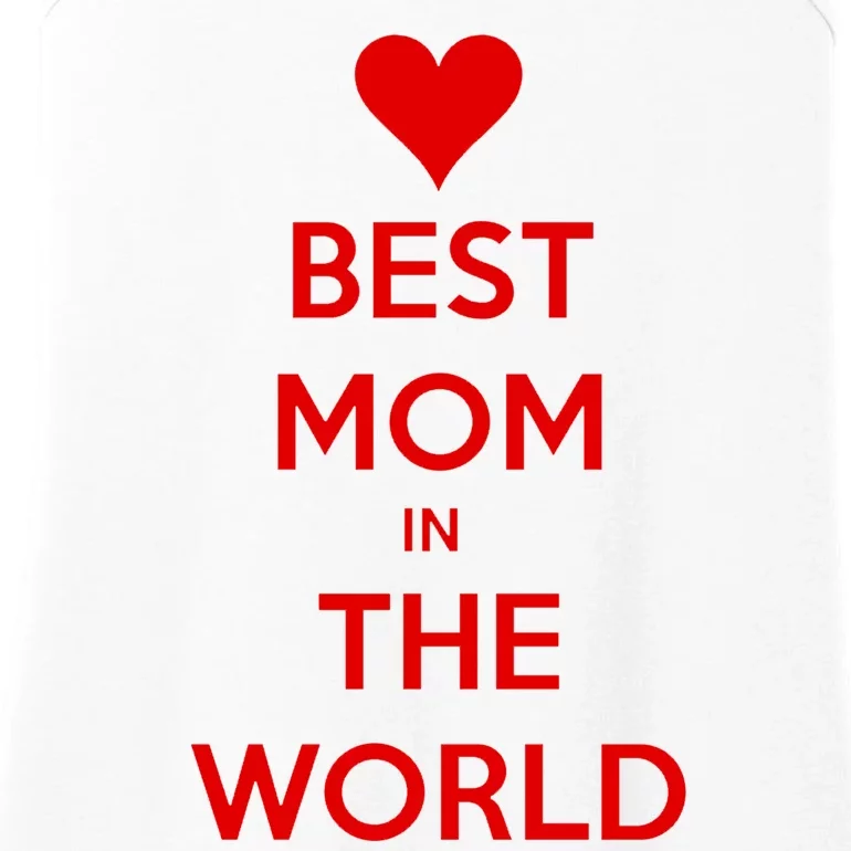 Best Mom In The World Heart Gift Ladies Essential Tank