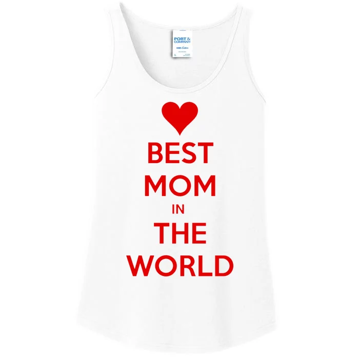 Best Mom In The World Heart Gift Ladies Essential Tank