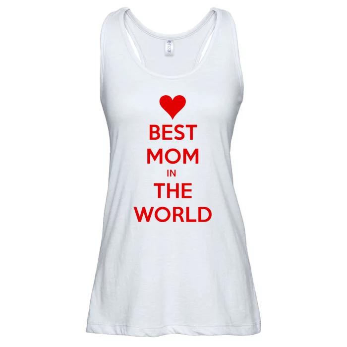 Best Mom In The World Heart Gift Ladies Essential Flowy Tank