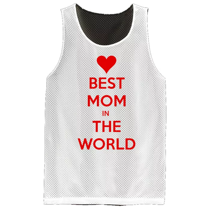 Best Mom In The World Heart Gift Mesh Reversible Basketball Jersey Tank