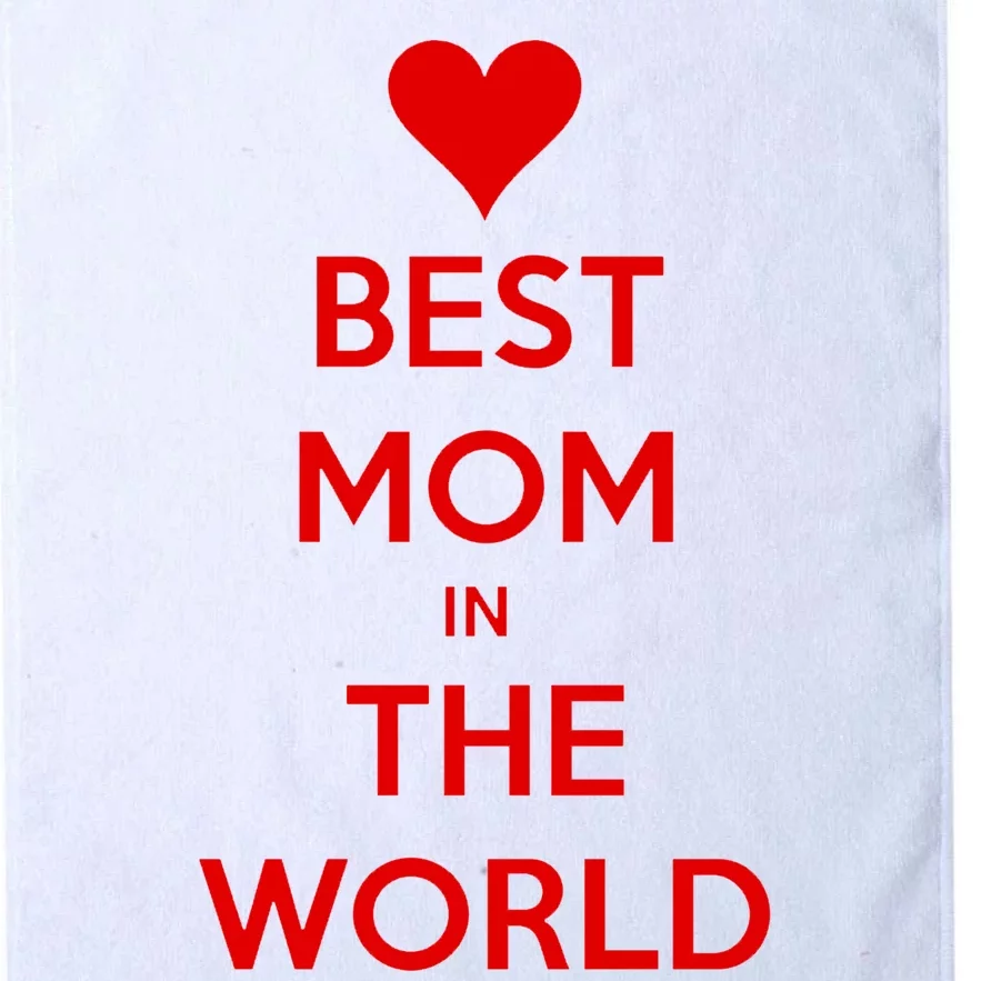 Best Mom In The World Heart Gift Platinum Collection Golf Towel